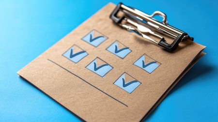 Checklist-focused study guide showing goals completed and weekly progress trackedの素材