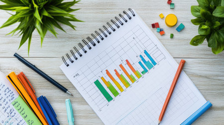 Multiple planners, textbooks, and visual aids arranged neatly for collaborative academic planningの素材