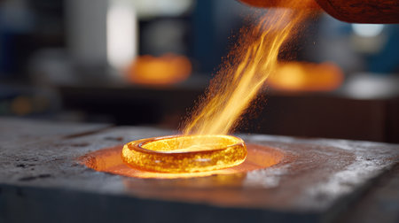 Buffing motor polishing high-karat gold pendant in jewelry finishing labの素材