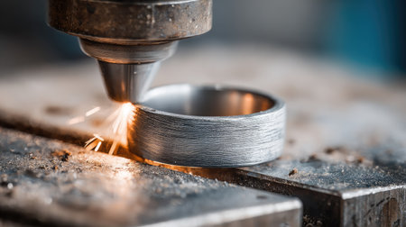 Precision machining of custom signet ring using -axis CNC millの素材