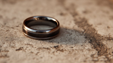 Polished ring resting on CNC bed after automated finishing passの素材