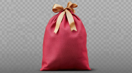 This image features a pink fabric bag with a stylish bow, perfect for gifts or storage. Its soft texture and elegant design make it ideal for various occasions.の素材