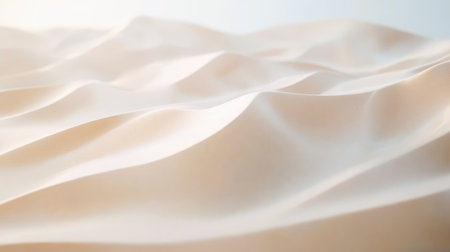 Captivating soft flowing fabric texture featuring subtle waves and light reflections, ideal for backgrounds, design projects, and aesthetic visuals.の素材