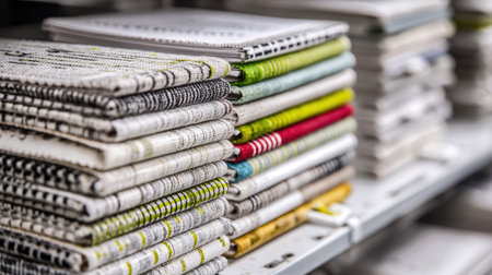 A visually appealing arrangement of notebooks and notepads showcasing diverse colors and textures, perfect for inspiring creativity in any workspace or study area.の素材