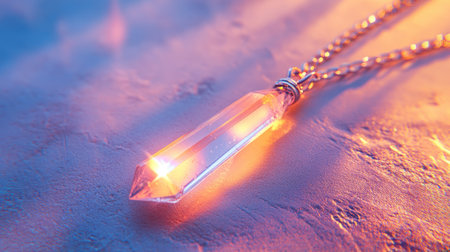 A stunning crystal pendant necklace radiates light and elegance, showcasing intricate details and a modern design perfect for any fashion lover or special occasion.の素材