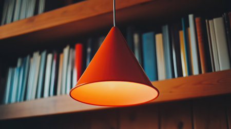 This striking orange cone-shaped pendant lamp brings warmth and style to any space. Perfect for enhancing interiors with contemporary charm and inviting ambiance.の素材