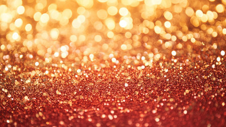 Vibrant and shimmering golden glitter forms a stunning background, perfect for festive celebrations and creative designs. Ideal for invitations and presentations.の素材