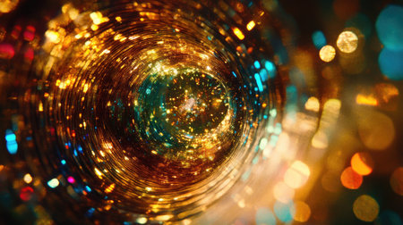 Vibrant abstract background featuring swirling light effects and glowing colors. Ideal for various creative projects, enhancing visual appeal and mood.の素材