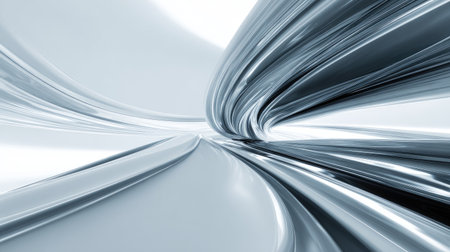 This stunning abstract image features flowing curves with a sleek, metallic finish. It creates a sense of motion and elegance, perfect for modern backgrounds and artistic projects.の素材