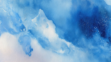 This delightful watercolor background features a blend of soothing blue hues and gentle textures, perfect for artistic projects, prints, and creative designs.の素材