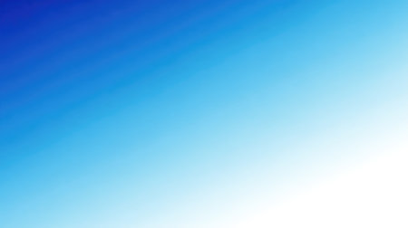 This smooth blue gradient features a tranquil transition from deep sky blue to soft white, providing a serene background ideal for creative design projects and digital applications.の素材