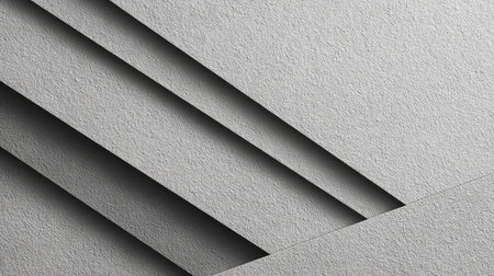 Minimalist abstract design featuring textured gray surface with diagonal lines and layered elements, evoking modern simplicity and artistic elegance suitable for various uses.の素材