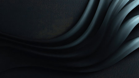 Captivating dark textures with smooth flowing lines create an abstract background. Ideal for artistic projects, this image showcases elegance and modern design.の素材