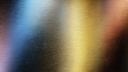 This abstract gradient background features a stunning metallic texture with colorful light reflections creating a harmonious blend of shades. Perfect for artistic design.の素材