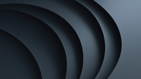 Explore an abstract design featuring dark curves and smooth layers in a gentle gradient, perfect for modern backgrounds and artistic inspirations.の素材