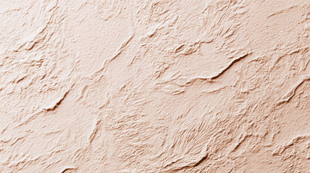 A close-up view of a textured wall surface in a warm beige tone, highlighting its organic patterns and variations, perfect for design and renovation projects.の素材