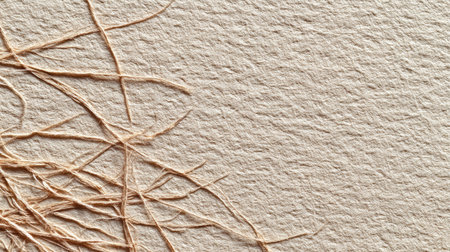 Explore the beauty of natural fiber texture on a recycled paper background. Twisted strands provide an organic and rustic aesthetic perfect for creative projects.の素材