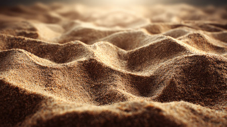 This captivating image captures the intricate textures of sand dunes under soft light, evoking a sense of tranquility and natural beauty in a desert landscape.の素材