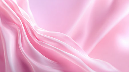 This image captures the delicate flow of soft pink fabric, creating an elegant and tranquil atmosphere ideal for fashion, interior design, or artistic projects.の素材