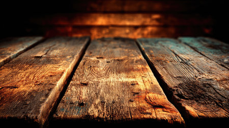 This image showcases a rustic wooden surface highlighting detailed textures and warm tones, perfect for use in artistic projects, backgrounds, and creative designs.の素材