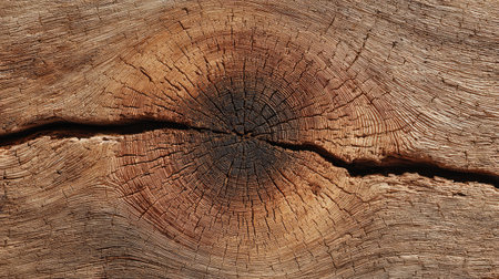 This stunning close-up of a wood surface reveals intricate tree ring patterns and a unique texture, ideal for showcasing rustic elegance and natural beauty.の素材