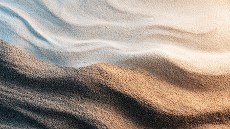 This image features an abstract view of smooth sand layers with gentle curves and soft color gradients, creating a tranquil and serene landscape aesthetic perfect for artistic projects.の素材