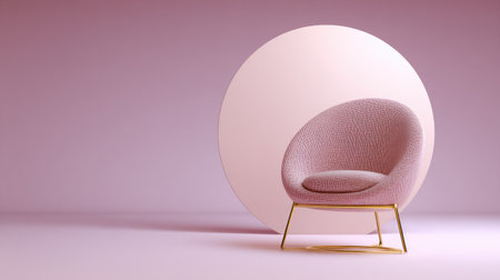 This elegant chair design showcases soft textures and pastel tones against a minimalist backdrop. Perfect for adding a stylish touch to any contemporary interior space.の素材