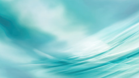 A captivating image of soft, flowing turquoise water waves. The gentle movement and ethereal light create a serene atmosphere perfect for relaxation and tranquility.の素材