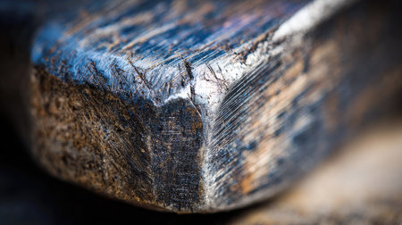 A vibrant close-up of a rugged metallic surface showcasing unique textures and patterns formed over time, ideal for backgrounds, industrial themes, or artistic projects.の素材