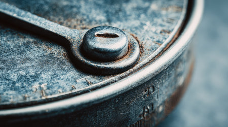 A detailed close-up image capturing the beauty of a vintage metal dial, showcasing its unique patina, texture, and weathered features, perfect for artistic or industrial themes.の素材