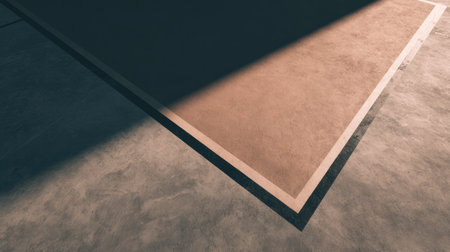 This abstract stock photo captures a unique angular view showcasing texture and shadows on a floor. The interplay of light and dark creates a modern aesthetic.の素材