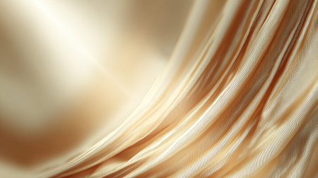 This image showcases a soft elegant satin fabric with smooth textured drapery in warm neutral tones, perfect for fashion projects or interior design inspiration.の素材