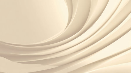 This abstract image features soft cream waves and curves, creating a tranquil and elegant background that enhances design projects with a timeless aesthetic.の素材