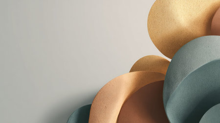 A stunning abstract composition showcasing textured shapes in soft pastel colors, perfect for modern backgrounds and creative design projects with a minimalist touch.の素材