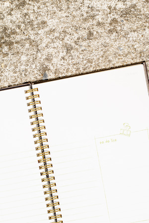 Vintage style of white dairy put on concrete backgroundの写真素材