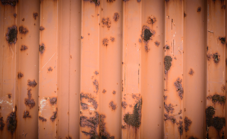 Background and texture of the old container with rust