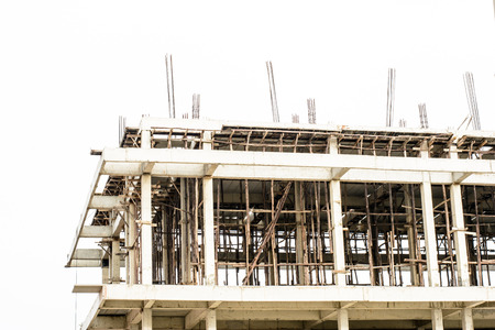 Structure building a house with white backgroundの写真素材