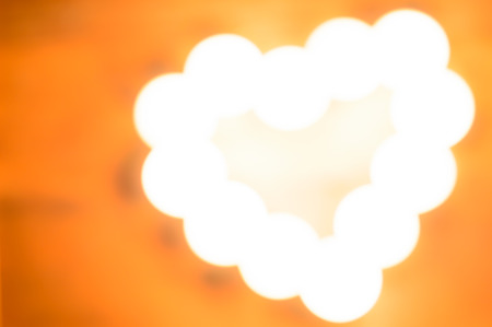Romantic time with bokeh and blurry of candle lightの写真素材