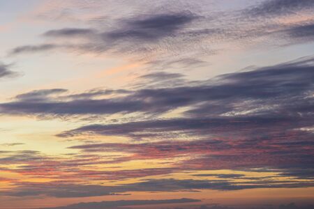 sky on evening with color cloudの写真素材