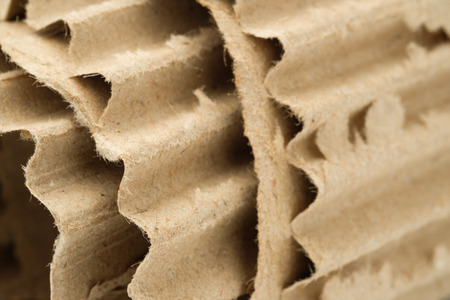 role of corrugated cardboard close upの写真素材