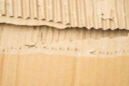 torn cardboard texture background, torn corrugated paperの写真素材