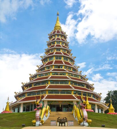 Chinese Pagoda in blue skyの写真素材