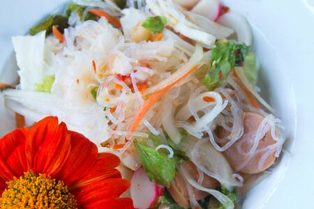 Thai noodle saladの写真素材