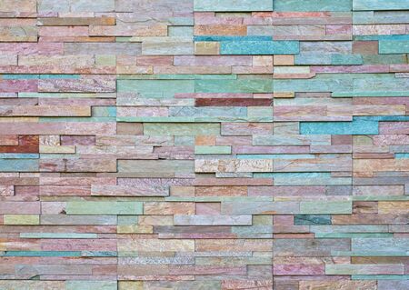 Pattern of Modern stone Brick Wall の写真素材