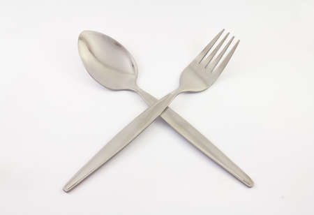 spoon and forkの写真素材