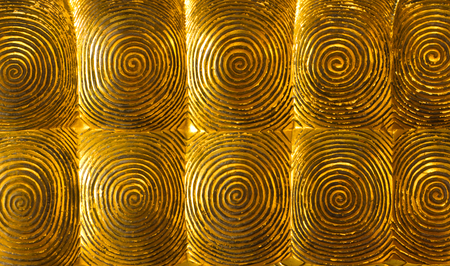 abstract metal pattern, craft in Thailand temple.の写真素材