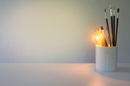 Art idea inspiration concept on the tableの写真素材