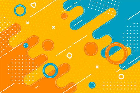 Modern background with colorful abstract geometric shapesのイラスト素材