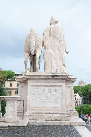 ROME, ITALY - OCTOBER 06, 2018: The Capitolium or Capitoline Hill, is one of the Seven Hills of Rome in Italyのeditorial素材