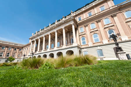 BUDAPEST, HUNGARY - APRIL 24, 2020: Buda castle (Royal Palace) inner courtyard, Budapest, Hungaryのeditorial素材